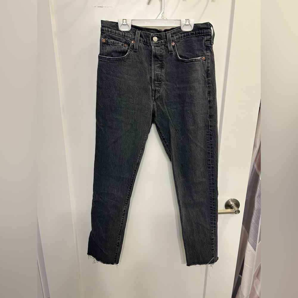 Levi 501 Skinny High Waisted Button Up Jeans